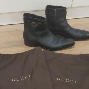Gucci Men's black leather Dress Boot